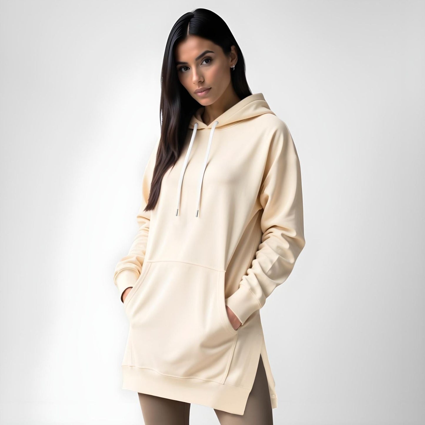 Übergroßes Hoodie-Kleid