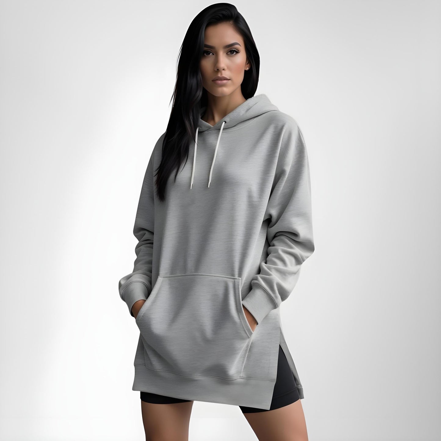 Übergroßes Hoodie-Kleid