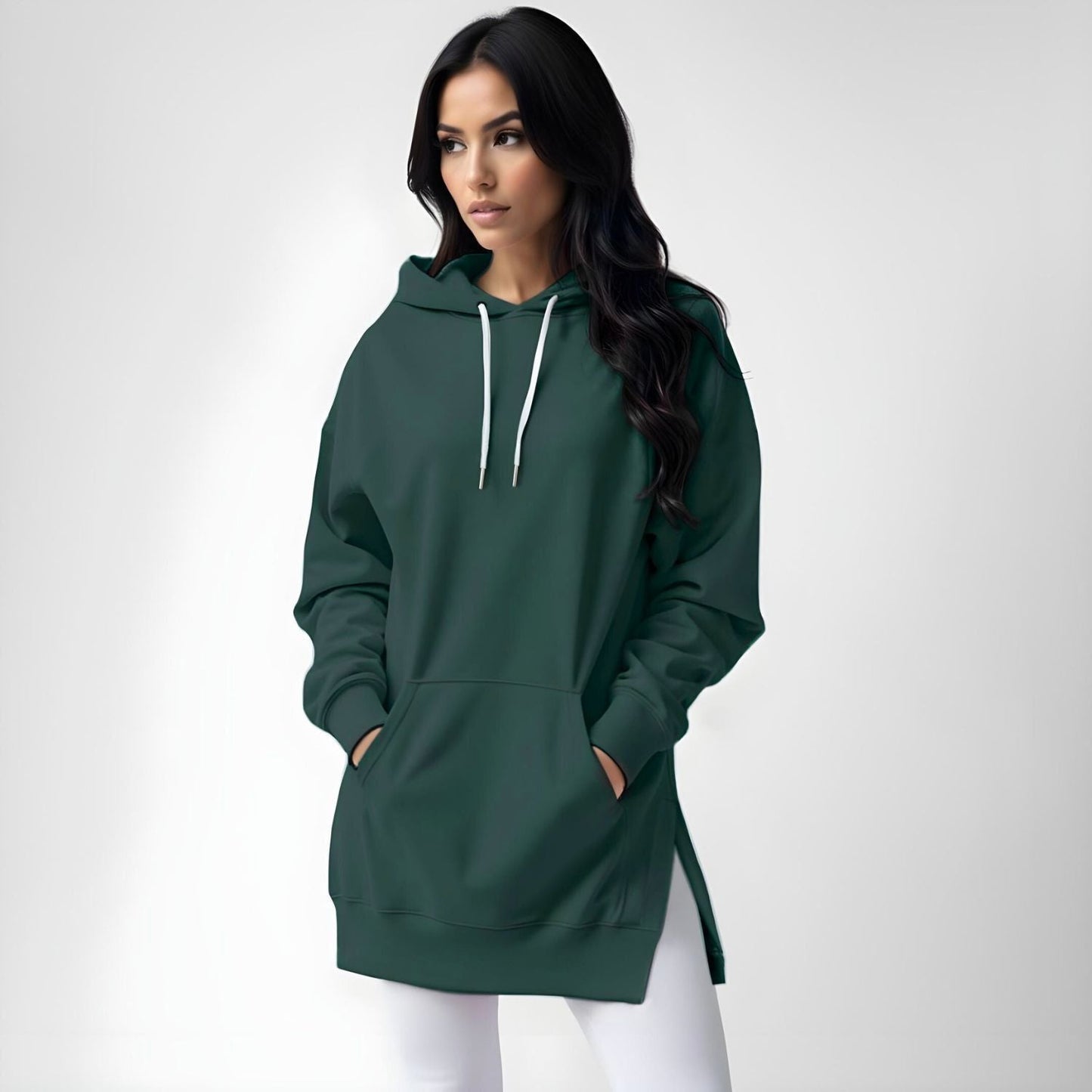 Übergroßes Hoodie-Kleid