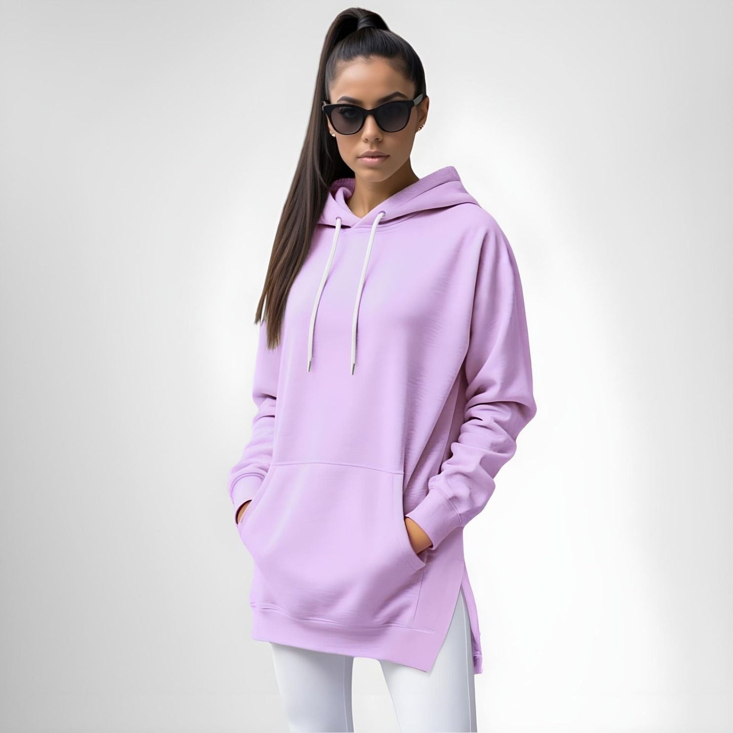 Übergroßes Hoodie-Kleid